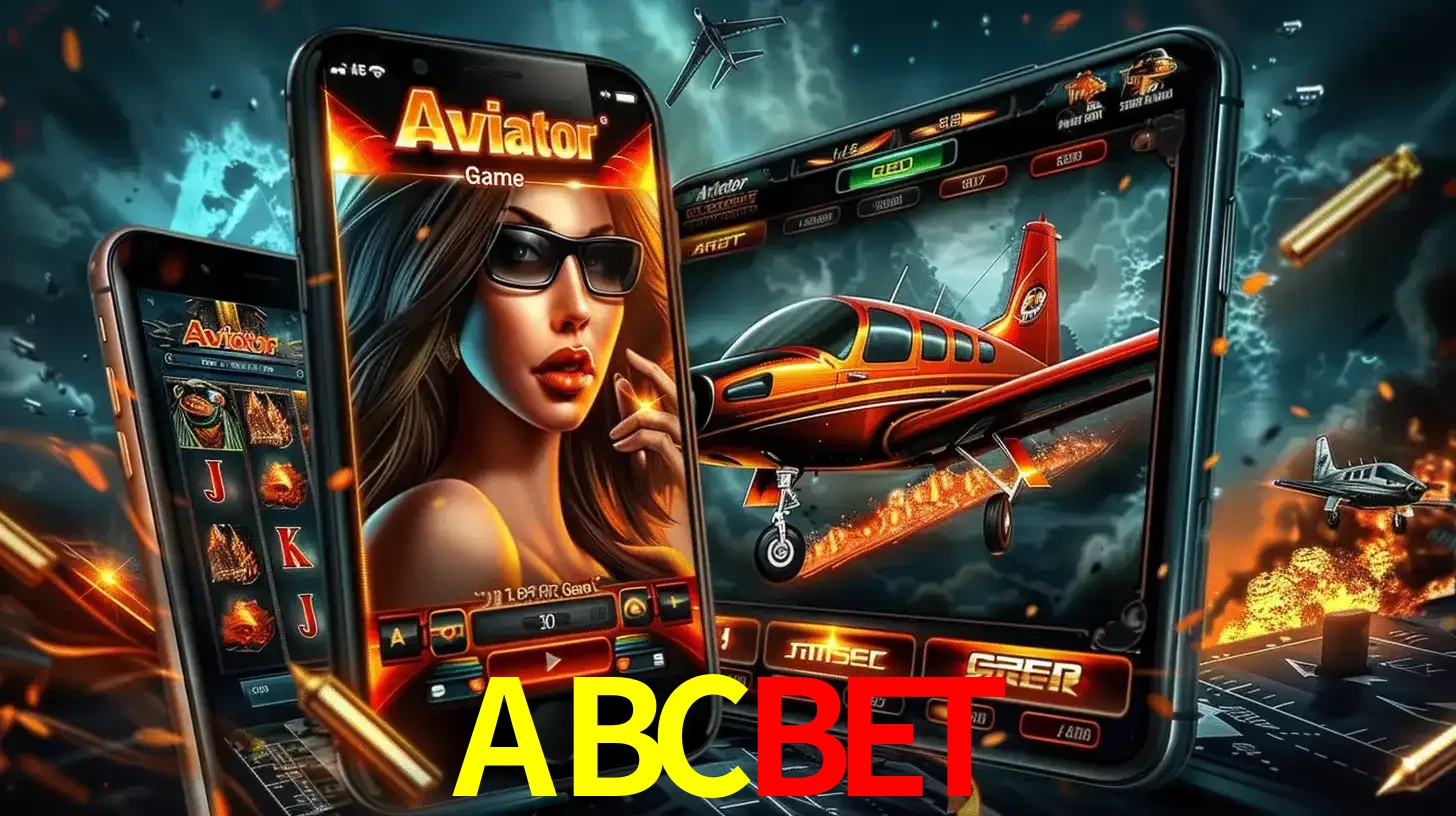 O popular jogo de apostas Aviator exibido em vários celulares e tablets, mostrando a interface emocionante e a ação de voo disponíveis para jogar agora no ABCBET.